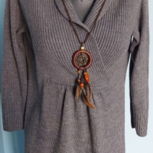 H&M tunic dress gray like new, size L