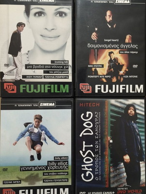 4 DVD from Cinema magazine with Notting Hill, Angel Heart, Billy Elliot, Ghost Dog like new
