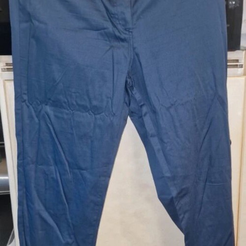 Denim women's pants plus size L like new, blue fabric