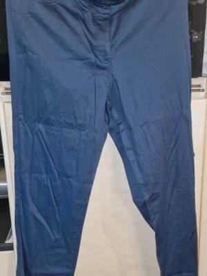 Denim women's pants plus size L like new, blue fabric