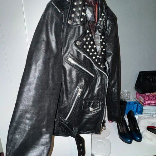 Ventiuno Skins leather biker jacket size 3