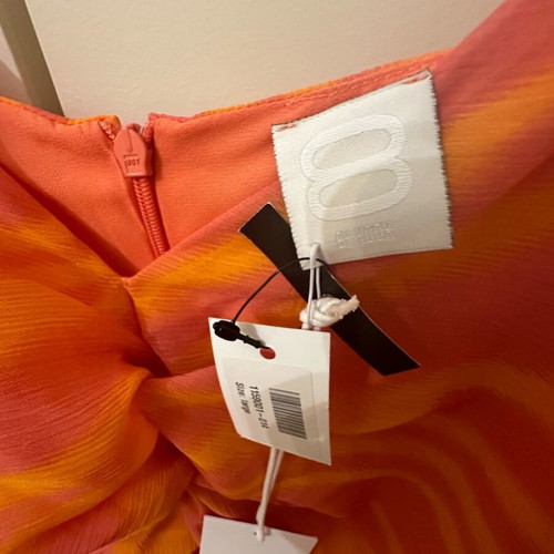 Yoox dress XL orange new with draped design