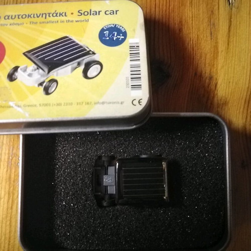 Solar toy car like new in its box