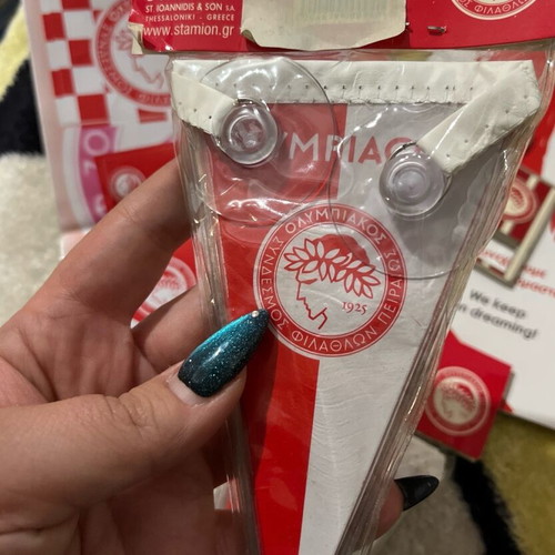 Olympiacos set like new with flags, keychain, stickers and poster