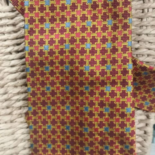 Frederick Theak silk tie like new, multicolored orange
