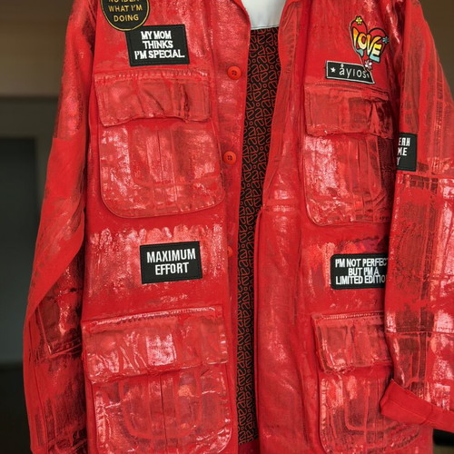 Áyios Athens Statement Jacket Large red like new