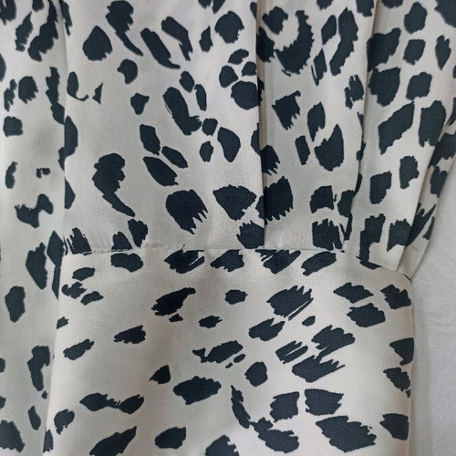 Zara women's wrap dress used, white and black leopard print, size XS