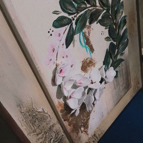 Mixed Media Art Painting New 110x40 cm