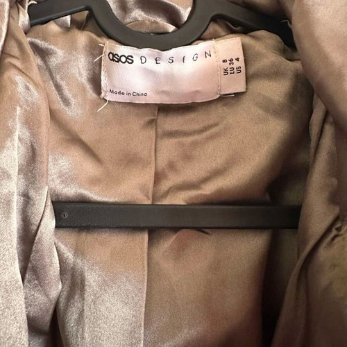 Asos oversized beige women's coat like new size 36