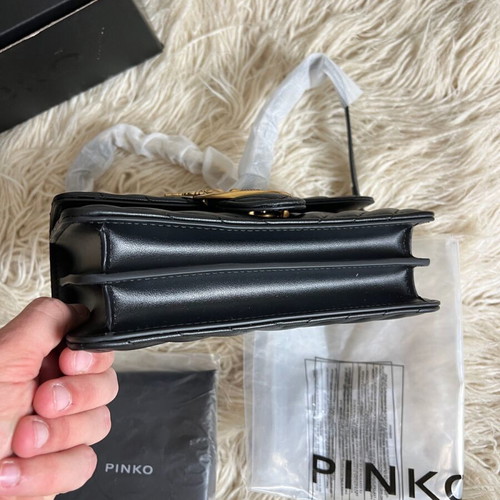 Pinko shoulder bag new, black with gold details