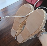 Silver sandals platform new, size 38