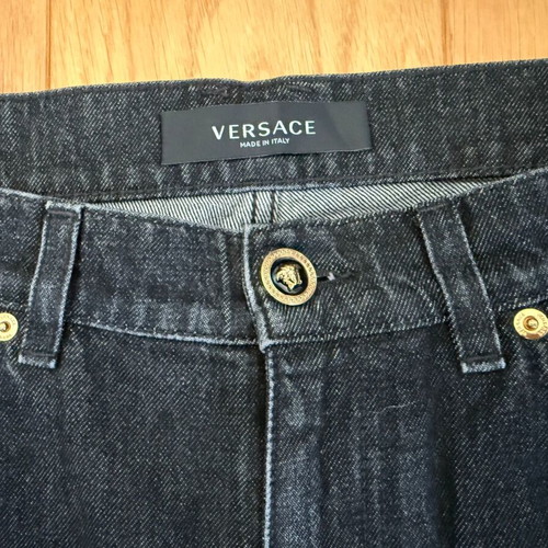 Versace Medusa Ricamati jeans size 34 new, black cotton