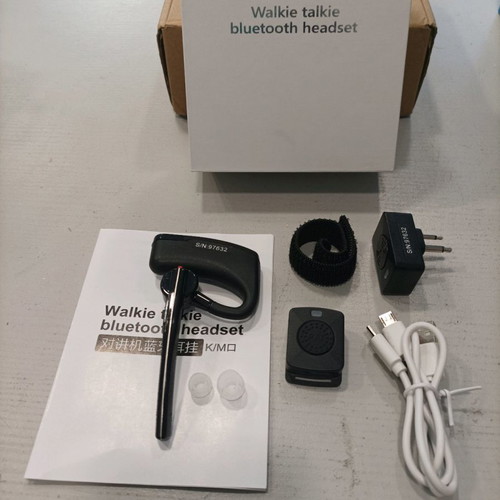 TWAYRDIO Bluetooth Walkie Talkie Headset with Wireless Dongle and PTT Button for Kenwood TK new