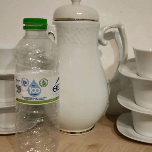 White porcelain coffee set like new without wear