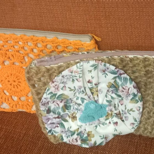 Handmade toiletry bags new, set of 2 pieces