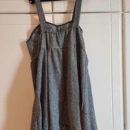 Shein pinafore dress used, grey-black with buttons