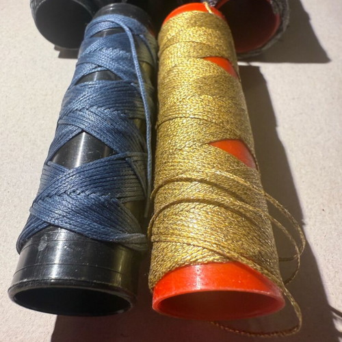Waxed threads used