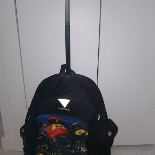 Lego Ninjago School Trolley Bag and Pencil Case Set used