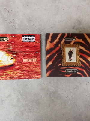 The Prodigy 2 CD single pack Breathe and Firestarter used, 1990s