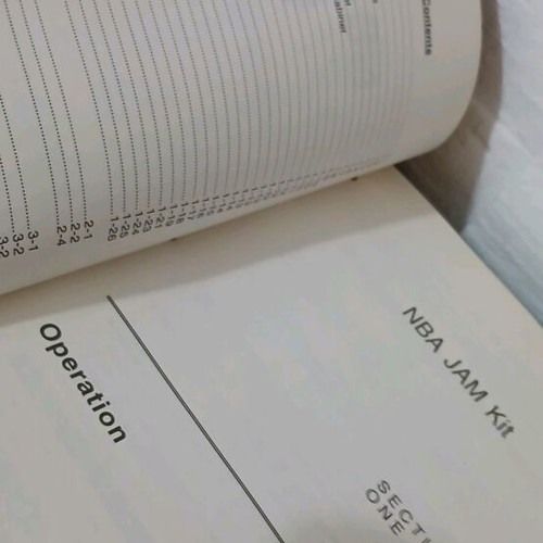 NBA JAM operations manual like new