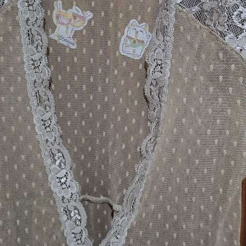 Lace Top beige size M used, like new