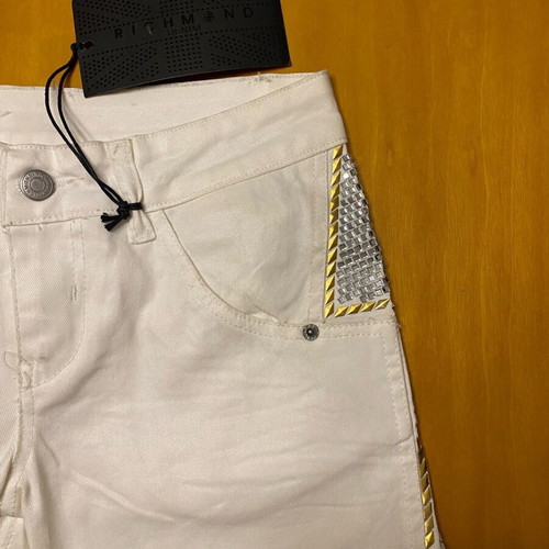 Richmond jeans new, white with silver details, size S