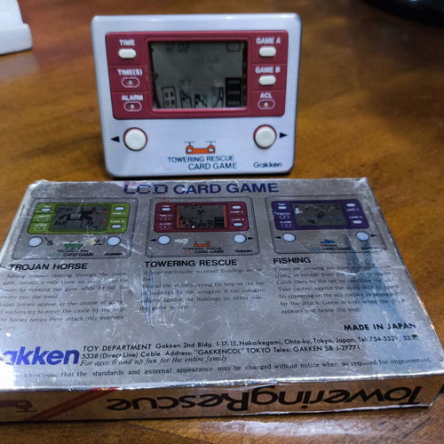 Gakken Towering Rescue LCD Card Game used