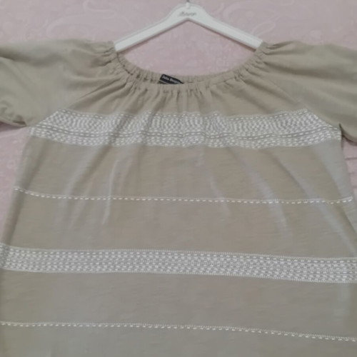 Julia Bergovich summer blouse beige size S new, 100% cotton