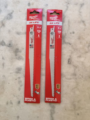 Λάμες Σπαθόσεγας Milwaukee Sawzall 230mm πακέτο 10 καινούριες