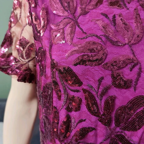 Tahari Asl maxi dress XL with sequins and lace
