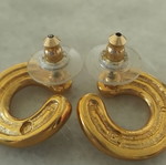 Swarovski vintage swirl earrings with jonquil and topaz crystals