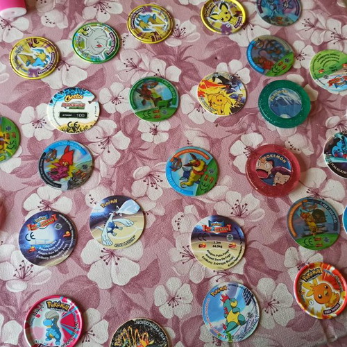 Pokémon collectible tags used, set of 74
