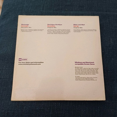 Ministry of Sound Tour 2000 CD limited edition σαν καινούργιο με διαδραστικό CD-ROM