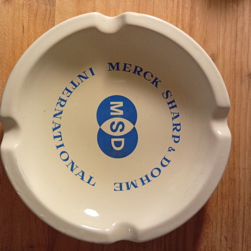 Keramikos Vintage Ceramic Ashtray Collectible, like new, MSD Advertising