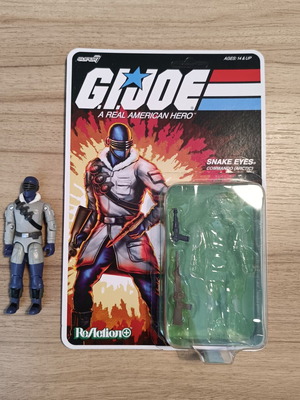 G.I. Joe Super7 ReAction+ Snake Eyes Arctic figure like new 3.75"