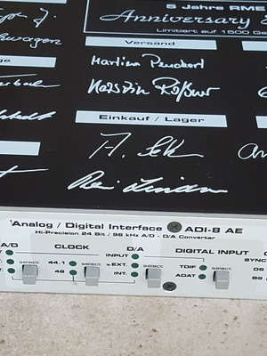 A/D converter RME ADI-8 AE used, 8 channels, Anniversary edition