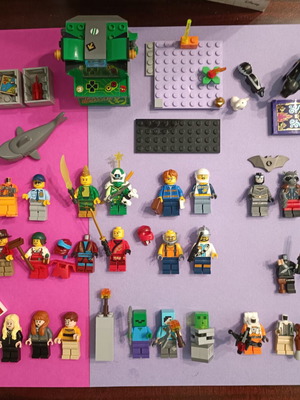 Lego Minifigure and Accessories Lot like new with Ninjago, Star Wars, Harry Potter, Marvel, City
