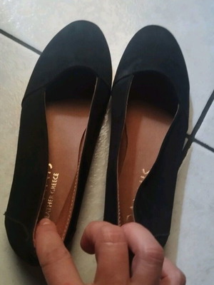 Ioannis ballerina flats size 37, black leather