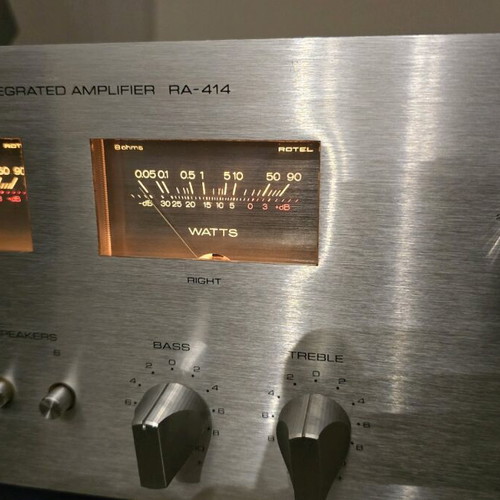 Rotel RA 414 amplifier used, 35 watts rms per channel