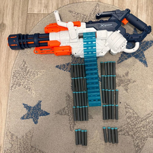 Nerf Zuru X-Shot Excel Crusher toy gun like new with 48 foam darts
