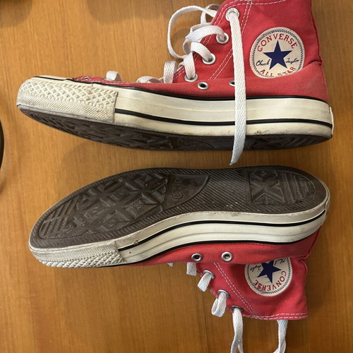 Converse All Star boots used, pink and red, size 37