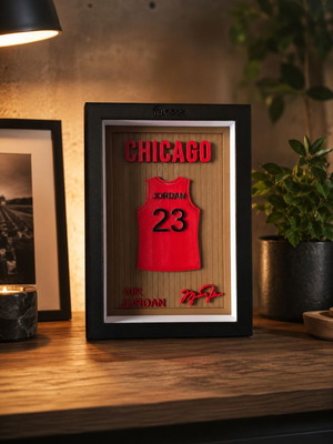 3D Printed Decorative Frame Michael Jordan Chicago Bulls new