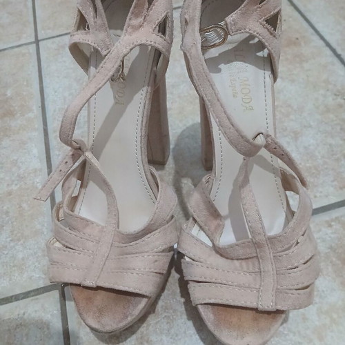 Alta Moda pink high-heeled sandals, size 38