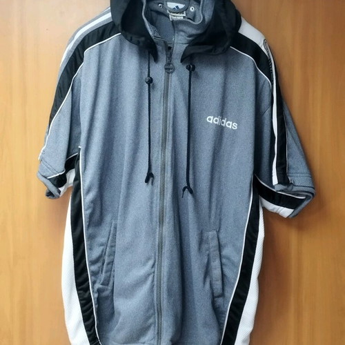Vintage Adidas men's short sleeve tracktop from 1990, used, size XL