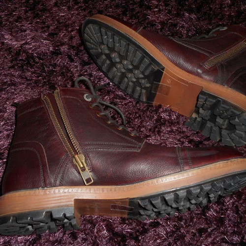 Pepe Jeans London boots new size 44 dark wine red leather