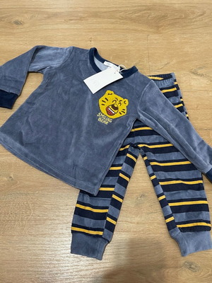 ZARA Boys Velour Pajama Set brand new, Smiling Bear, Size 1.5-2 Years