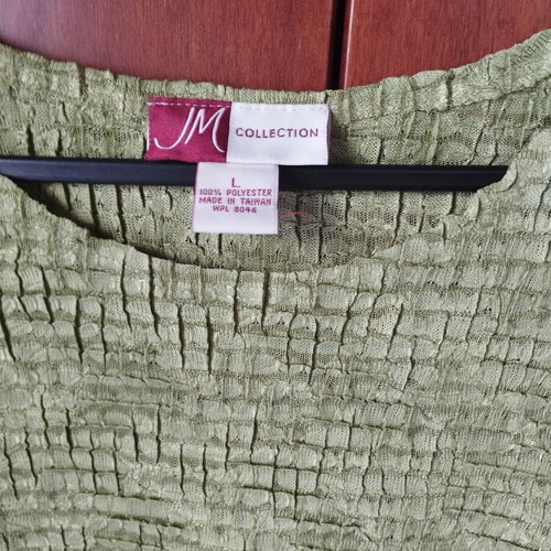 Vintage 3-piece set Vagias Collection gray suit and NOS green blouse size 50