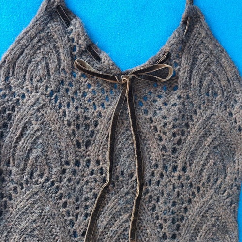 Knitted dress brown new, size S