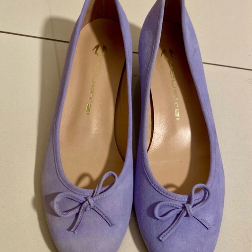 Mourtzi ballerinas new, leather suede, purple color