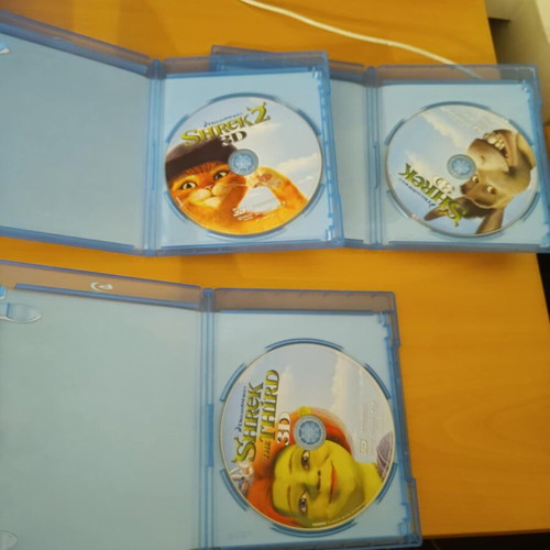 Shrek 1, 2 & 3 Blu-Ray 3D new, dubbed